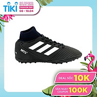 Giày đá bóng nam cỏ nhân tạo MTC 3 sọc Đen cao cổ thể thao thời trang chính hãng - MT001
