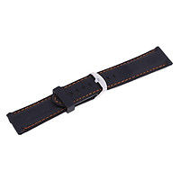 Men's Soft Silicone Rubber Watch Band Repalcement with Stitching Line - Quick Release Strap - 22mm 24mm or 26mm Width