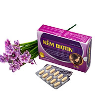 Viên uống bổ sung kẽm Kẽm Biotin Giúp tóc chắc khỏe ngăn gãy rụng làm sáng đẹp làn da hộp 60 viên