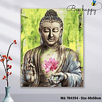 Tranh tô màu theo số về Phật và hoa Sen Sondausohoavn TN4394