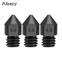 Aibecy 3pcs Hardened Steel Nozzles 0.8mm for 1.75mm filament for Creality Ender 3/CR-10/CR-10S Pro/TEVO Tarantula