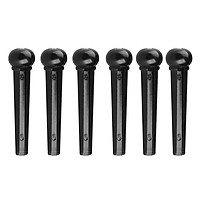 6pack Folk Guitar Solid String Nails Bridge Pin Black Acoustic Guitar Accs