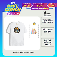Áo Thun Phông Nam Tay Ngắn Cổ Tròn Unisex Phom Rộng Oversized ALONE BOY 100% Cotton Cao Cấp TUTO5 AT1006