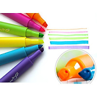 Bút highlight đánh dấu dạ quang ghi nhớ dòng nhiều màu GuangBo - set 6 cái - 9025