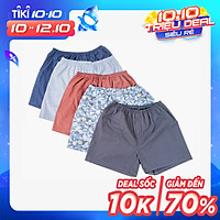 Combo 5 quần đùi nam Cotton mặc nhà thoải mái thoáng mát JAMANO- MÀU NGẪU NHIÊN