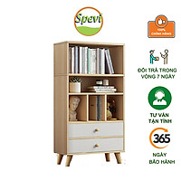 Tủ Kệ Sách Đứng Đa Năng KBT36 SPEVI Cao Cấp - Phong Cách Châu Âu, Phủ Melamine Chống Trầy Xước Và Chống Nước Bề Mặt - Hàng Chính Hãng