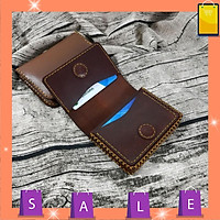 Ví mini đựng thẻ ATM, giấy tờ name card da bò thật 100% handmade - Dyshop MN1526