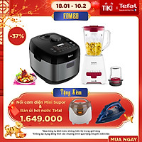 Combo Nồi áp suất Tefal Smart Pro Multicooker CY625868 - 1000W, 5L + Máy xay sinh tố Tefal Blendforce Piano BL477566 - Đỏ - Hàng chính hãng