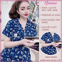 Đồ Bộ Lụa/Đũi Lửng Mặc Ở Nhà Nữ - Bộ Quần Áo Ngủ Nữ Mặc Mùa Hè, Nhiều Màu Dễ Thương