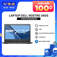 Laptop Dell Vostro 3405 V4R53500U003W(AMD R5-3500U/ 8GB/ 512GB PCIE/ 14 FHD/ Win10) - Hàng Chính Hãng