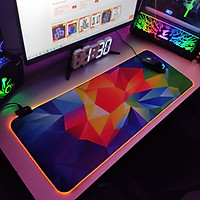 Mouse Pad, bàn di chuột, lót di chuột tích hợp Led sáng viền, phiên bản Overlay kích thước 80cm x 30cm dày 4mm