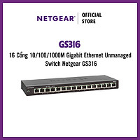 Bộ Chia Mạng Để Bàn 16 Cổng 10/100/1000M Gigabit Ethernet Unmanaged Switch Netgear GS316 - Hàng Chính Hãng