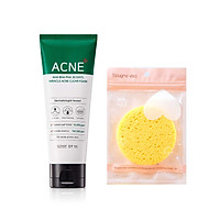 Sữa Rửa Mặt Làm Giảm, Ngăn Ngừa Mụn Some By Mi AHA-BHA-PHA 30 Days Miracle Acne Clear Foam 100ml tặng kèm miếng rửa mặt