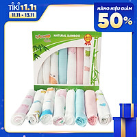 Khăn sữa sợi tre mềm mại thấm hút tốt, thương hiệu KACHOO 8 cái/hộp kích thước 30x30cm