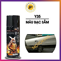 Sơn samurai màu bạc sẫm Y35 chai sơn xịt chuyên dụng dành cho sơn xe máy