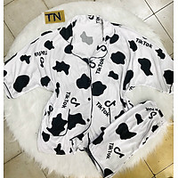 Đồ ngủ bò sữa siêu đẹp thun lua cao cấp 35-55kg