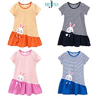 Đầm Bé Gái Tay Ngắn Vải Sọc 14-34 kg MEEJENA - 100% Cotton - 1906