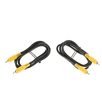2Pcs 75Ohm Premium Plated Digital Coaxial RCA Cable Male to Male 1m