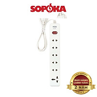 Ổ cắm điện liền dây chịu tải 1200W SOPOKA 3M1-6M1 công tắc an toàn