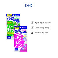 Combo Viên uống DHC Trẻ hoá da (Rau Củ & Collagen)