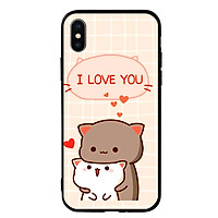 Ốp lưng viền TPU cho điện thoại Iphone X - I Love U