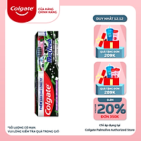 Kem đánh răng Colgate Maxfresh Bamboo Charcoal 225g kèm bàn chải lông tơ phủ than