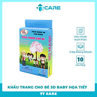 Khẩu Trang Cho Bé 3 Lớp 5D BABY Họa Tiết Dễ Thương Chất Lượng Kháng Khuẩn Đạt Chuẩn Quốc Tế Hộp 10 Cái