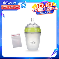 Bình sữa silicone cao cấp Fatz baby 180ml + tặng 5 túi zipper 18x23cm