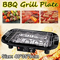Portable Non-stick Electric Grill BBQ Grill Plate Pan F Outdoor Camping Cooking