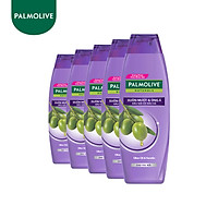 Bộ 5 chai dầu gội kèm dầu xả Palmolive Suôn Mượt Óng Ả từ Keratin 180ml/chai