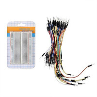 MB102 400 Tie Points Prototype Board PCB Breadboard + 65pcs Jumper Cable Wire