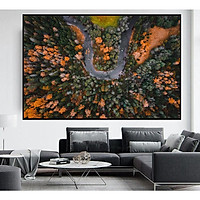 Tranh Decor phòng khách Flycam Từ Trên Cao trang trí nhà cửa Canvas treo tường phòng ngủ vintage nghệ thuật G43