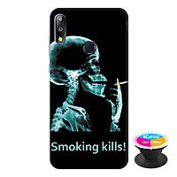 Ốp lưng điện thoại Asus Zenfone Max Pro M2 hình Smoking Kills tặng kèm giá đỡ điện thoại iCase xinh xắn - Hàng chính hãng