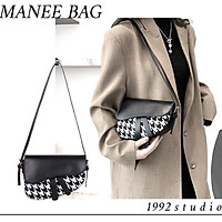 Túi xách nữ / 1992 s t u d i o/ MANEE BAG/ Túi nữ da phối vải dạ