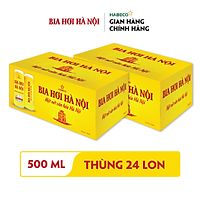 Combo 2 Thùng Bia Hơi Hà Nội - Thùng 24 lon 500ml - Phiên bản Tết