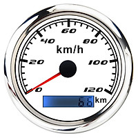 3-3/8 Inch Speedometer 0-120 Km/h 316 Stainless Steel Frame Waterproof Gauges