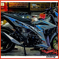 Decal Xe Máy - Tem Trùm Dành Cho Satria, Dành Cho Raider Xám Xanh Đẹp Nhất Siêu Đẹp