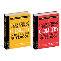 Sách everything you need to ace chemistry and geometry sổ tay hoá học và sổ tay hình học big fat notebooks - bìa cứng in màu ( tiếng anh, lớp 8 - lớp 12 )
