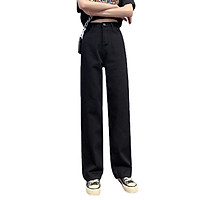 Quần Jean Nữ Aiori Ống Suông Trắng Đen Quần Bò Ống Rộng Culottes Lưng Cao Ulzzang, Quần Bò Nữ Cao Cấp_3335