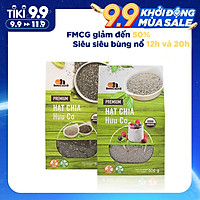 Combo Hạt Chia đen 500g + Hạt Chia trắng 500g Smile Nuts (Hạt chia hữu cơ nhập khẩu từ Nam Mỹ - Hạt sạch, sáng, nở đều)