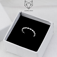 Nhẫn Bạc Nữ S99 CaoBac Silver Thiết Kế Dáng Chuỗi Thoi Hở Độc Đáo - SN6