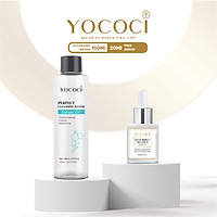 Combo làm sạch và phục hồi dưỡng trắng da mặt Yococi gồm 1 nước tẩy trang 150ml & 1 serum 20ml