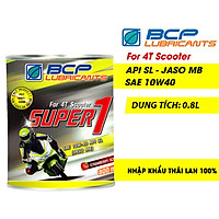 Nhớt xe tay ga (dầu nhờn động cơ đốt trong) SUPER 1 4t SCOOTER SL MB 10W40 24/0.8L RED SCENT EX - Công thức cải tiến, mùi dâu, màu đỏ