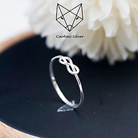 Nhẫn Nữ Bạc Ta CaoBac Silver Thiết Kế Sợi Vô Cực SN038