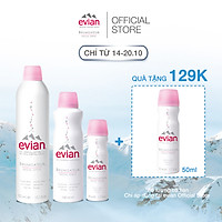 Combo 3 xịt khoáng cấp ẩm và làm dịu da Evian 300ml + 150ml + 50ml