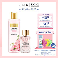 Bộ đôi sữa tắm nước hoa & nước hoa nữ Cindy Bloom Aroma Flower mùi hương ngọt ngào nữ tính 270g + 50ml