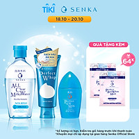 Bộ sản phẩm bảo vệ & làm sạch toàn diện Senka (Sữa chống nắng UV Milk 40ml + Nước sữa tẩy trang Milky 230ml + SRM Whip 120g)