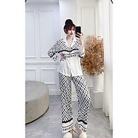 PYJAMA DÀI HOẠ TIẾT CHỮ C N CAO CẤP