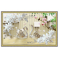 Tranh dán tường uyên ương trang trí phòng ngủ NewLuna_0053K
