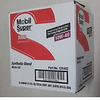 Thùng 6 chai dầu động cơ đốt trong MOBIL SUPER 10W-40 (6 chai x 946ml) - Dầu nhớt Mobil nhập khẩu từ Mỹ